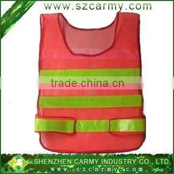 With EN471 standard traffic roadworkers 100% polyester hi-vis pink safety vest