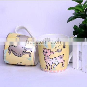 12oz Ceramic chocolate cup with deer