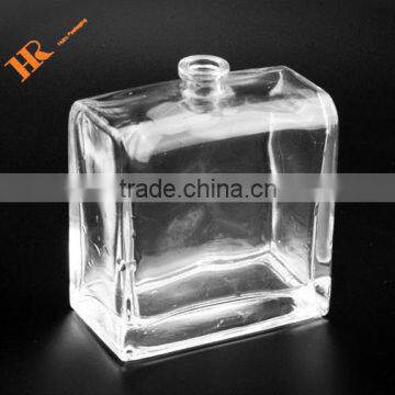 Round Shoulder Rectangle High Clear Transparent Perfume Glass Bottle perfume Bottle Simple Style