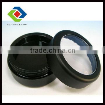 3g black small plastic cosmetic jar for nail