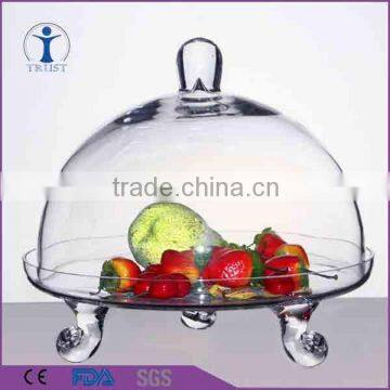 High quality factory supply color spray glass cake cover