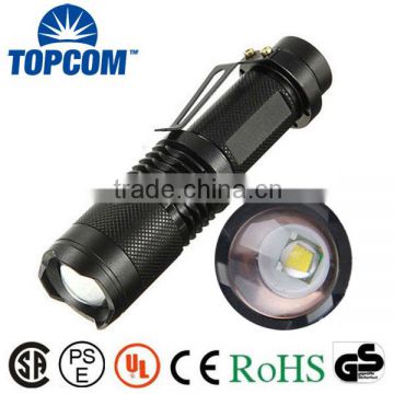 T6 LED Small Pocket Torch Light Tactical Zoomable LED Flashlight with Clip                        
                                                Quality Choice