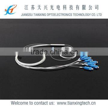 0.9mm SC/UPC steel tube 1x8 plc splitter