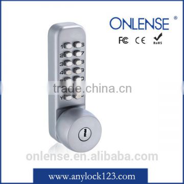 Mechanical password lock with override key