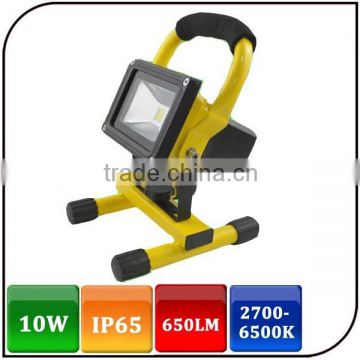 2015 wholesale runtime 4 hours 8.4V 6600mAh battery aluminium alloy 10W rechargeable led flood light