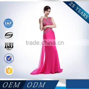 Factory Directly Wholesale Beautiful peach color bridesmaid dress