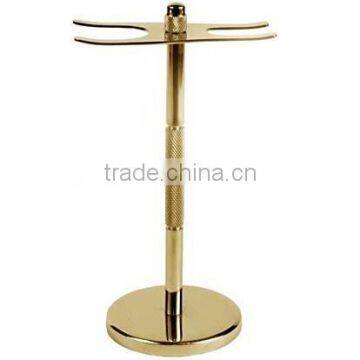 BEST GOLD COLOR SHAVING BRUSH STAND - STAINLESS STEEL SHAVING STAND