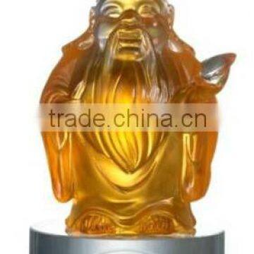 Gold liuli buddha statue