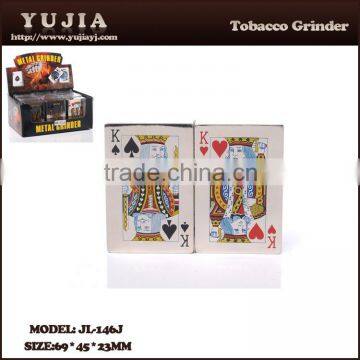 High Quality novelty poker weed/herb/tobacco grinder wholesale JL-146J