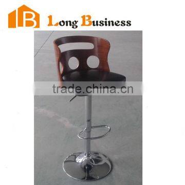 LB-5012 2015 New design hot-selling bar chair with wood seat