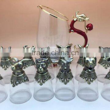 most popular animal wine glass cup/bohemia wine glass