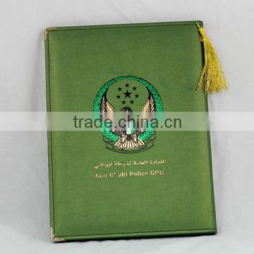 OEM production A4 leather certificate folder