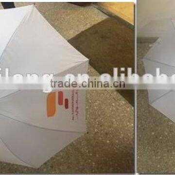 White Umbrella 23 INCH 8 RIB Auto Open Promotion White Umbrella Quality Wooden White Color Umbrella With Wood Shaft Wood Handle photo-5