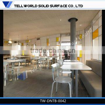 Long Marble Fast Food 12 Seats Pictures of Dining Table Chair photo-4