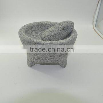 3 legged mortar and pestle set, mexican style stone mortar, mexician molcajete, granite mortar and pestle set, molcajete