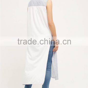 Designer Western Tops Images Sleeveless Buttondown Tunic Long for Woman photo-3