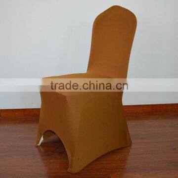 Cheap brown wedding spandex chair cover /lycra chair cover for sales