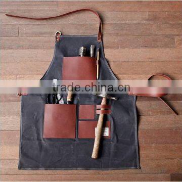 Custom High Quality Leather Work Apron Canvas for Men Quality Choice
