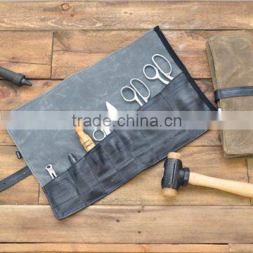 Custom High Quality Waxed Canvas Tool Roll Bag