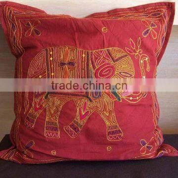 Traditional elephant design cotton cushion cover 40*40cm