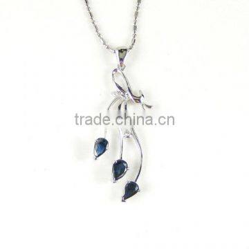 925 Sterling Silver Blue Pendant