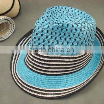 New Style High-ranking Paper Straw 8bu Handmade Fedora Hat photo-4