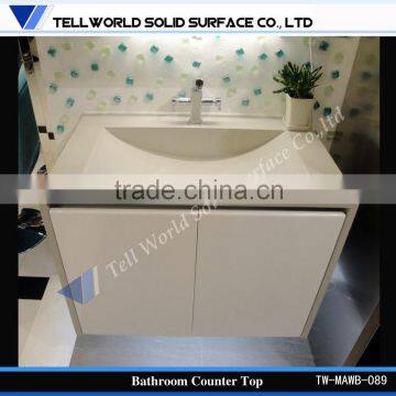 Custom made hotel bathroom countertops , solid surface countertops