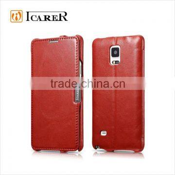 China supplier leather case for galaxy note 4