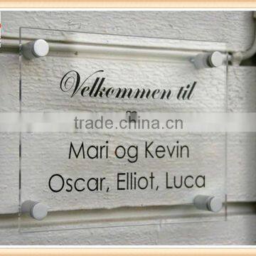 House Sign Clear Acrylic Door Sign Plate photo-2