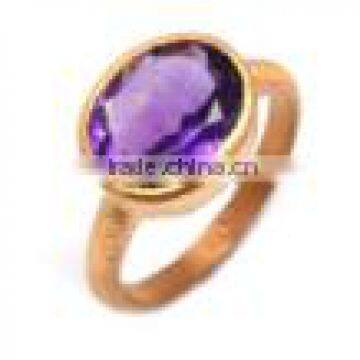 Amethyst Gemstone Ring Made in India