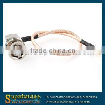 fiber optical sc/apc pigtail MMCX male right angle to BNC male RA pigtail cable RG316