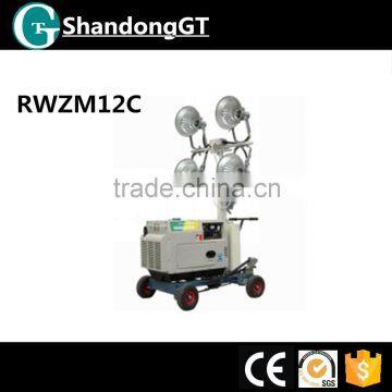Hand push light tower price RWZM12C