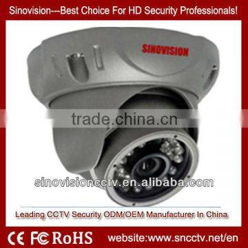 analog Indoor 1/4" sharp ccd 420 tvl ir dome cctv camera