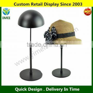 POP Customize Black Metal Adjustable Hat Display Stand Holder Rack