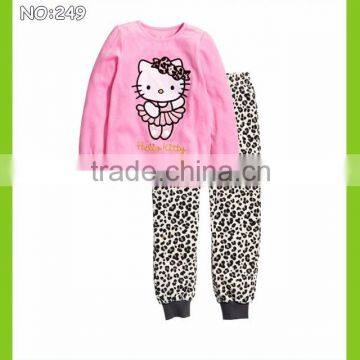 Children Clothes Girls Lovely Pink Pajamas Baby Cat Styling Cute Sleepwear Kids Funny Pyjamas OEM&ODM photo-6