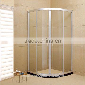 Quarter Circle Bathroom Corner Shower Enclosure with Sliding Glass Door