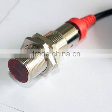 DR18RI-CU10/40 Series M18, 10/40cm Diffuse Cylinder Photo Sensor, Metal Housing With a Protected Tube, PNP/NPN Photo Sensor photo-5