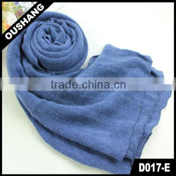 D017-E Hot!! Pashmina Striped Scarves Yarn Dusty Blue Scarf