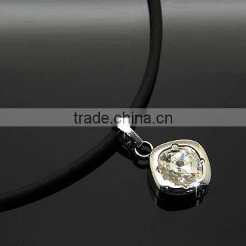 Noproblem D027 Power Tourmaline Germanium Health Balance Clear Crystal Pendant Necklace photo-3