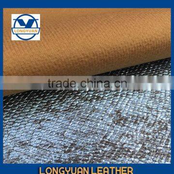 Shinny Snake Skin Synthetic Leather for Shoes Animal Skin Leather photo-2