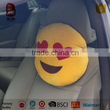 Wholesale cotton stuffed cute custom plush emoji pillow car pillow