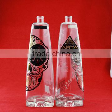 China made triangle shape liquor bottles dead branches shape bottles barrel bottle crok 500ml