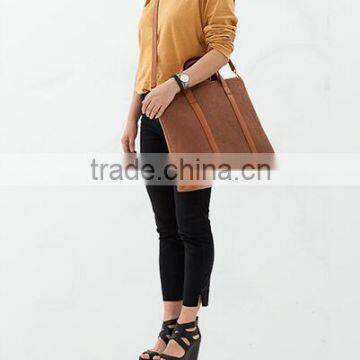 Genuine Leather and Fabric Men Bag Leather Messenger Branded Hand Bags for Women Bags Made of Leather photo-2