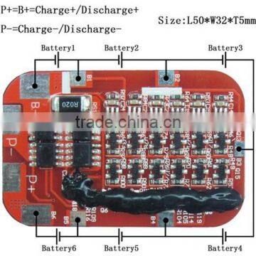 LWS-6S7A-053(6S) LiFePO PCM/PCB/BMS For 19.2V(6S)LiFePO Battery Packs flexible pcb