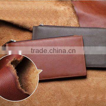 Genuine leather card holder with wallet mini wallet card case