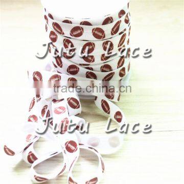 Popular decorative hair tie with custom printed balls elastic wholesale 5/8''FOE in stock