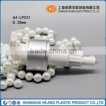 28mm shiny silver collar plastic thick liquid pump sprayer