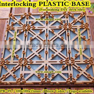 bamboo floor under base interlocked plastic base DIY tiles decking