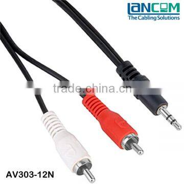 1M colorful Nicle plated male to male 3.5mm audio cable