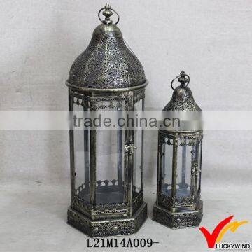 Discount Cast Iron Decorative Colored Metal Lantern for Candle